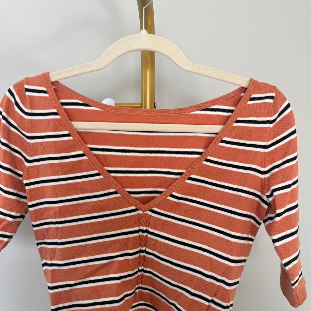 Favorite Daughter Striped V-Neck Cropped Top - Picture 2 of 5
